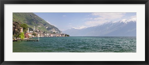 Framed Gargnano, Monte Baldo, Lake Garda, Lombardy, Italy Print