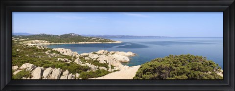 Framed Coastline, Punta Sardegna, Sardinia, Italy Print