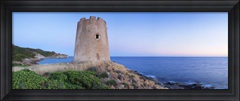 Framed Saracen Tower, Costa del Sud, Sulcis, Sardinia, Italy Print