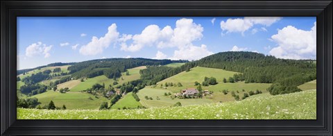 Framed Clouds over a hill, Glottertal Valley, Sankt Margen, Black Forest, Baden-Wurttemberg, Germany Print