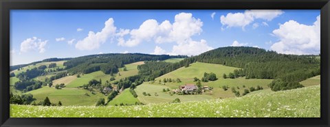 Framed Clouds over a hill, Glottertal Valley, Sankt Margen, Black Forest, Baden-Wurttemberg, Germany Print