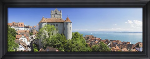 Framed Castle on a hill, Meersburg Castle, Lake Constance, Baden-Wurttemberg, Germany Print