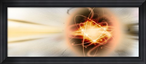 Framed Atom collision Print