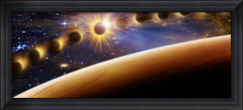Framed Eclipse of the sun Print