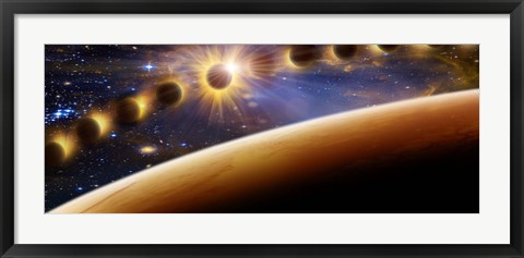 Framed Eclipse of the sun Print