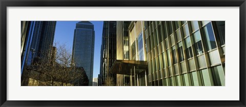 Framed Buildings in a city, Canada Square Building, Canary Wharf, Isle of Dogs, London, England 2011 Print