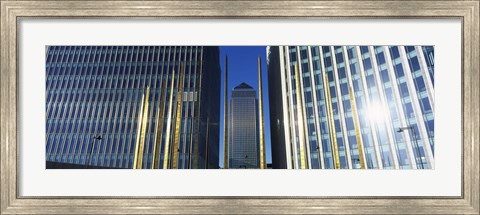 Framed Buildings in a city, Canada Square Building, Canary Wharf, Isle of Dogs, London, England Print