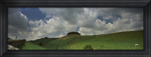 Framed Clouds over Kirkcarrion copse, Middleton-In-Teesdale, County Durham, England Print