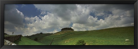 Framed Clouds over Kirkcarrion copse, Middleton-In-Teesdale, County Durham, England Print