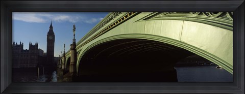 Framed Westminster Bridge, Big Ben, Houses Of Parliament, City Of Westminster, London, England Print