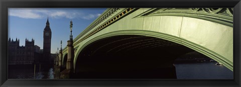 Framed Westminster Bridge, Big Ben, Houses Of Parliament, City Of Westminster, London, England Print