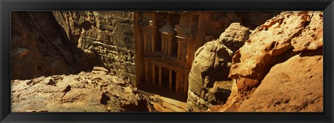 Framed High angle view of the Treasury, Wadi Musa, Petra, Jordan Print