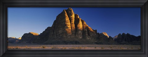 Framed Seven Pillars of Wisdom, Wadi Rum, Jordan Print