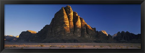 Framed Seven Pillars of Wisdom, Wadi Rum, Jordan Print