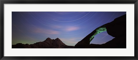Framed Rock formations, Wadi Rum, Jordan Print