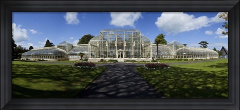 Framed Curvilinear Glass House, The National Botanic Gardens, Dublin City, Ireland Print