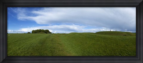 Framed Hill of Tara, Showing a Distant Lia Fail Stone, County Meath, Ireland Print