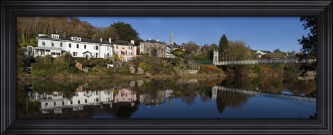 Framed Riverside Houses and Daly&#39;s Bridge over the River Lee at the Mardyke,Cork City, Ireland Print