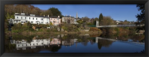 Framed Riverside Houses and Daly&#39;s Bridge over the River Lee at the Mardyke,Cork City, Ireland Print