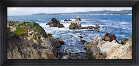 Framed Rock formations on the coast, Point Lobos State Reserve, Carmel, Monterey County, California Print