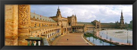 Framed Recently restored palace, Plaza De Espana, Seville, Andalusia, Spain Print