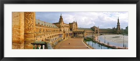 Framed Recently restored palace, Plaza De Espana, Seville, Andalusia, Spain Print