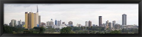 Framed Skyline in a city, Nairobi, Kenya 2011 Print