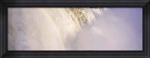 Framed Mist rising from Iguacu Falls, Brazil Print