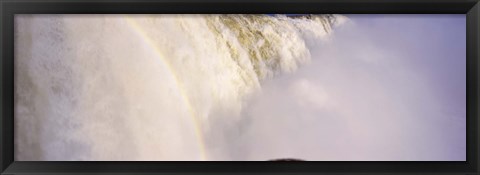 Framed Mist rising from Iguacu Falls, Brazil Print