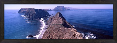 Framed Islands in the ocean, Anacapa Island, Santa Cruz Island, California, USA Print