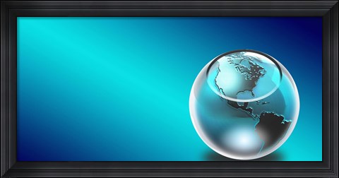 Framed Glass earth Print
