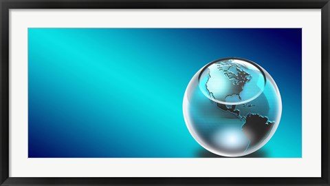 Framed Glass earth Print