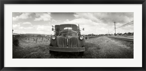 Framed Old truck in a field, Napa Valley, California, USA Print