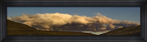 Framed Clouds over a hill Print