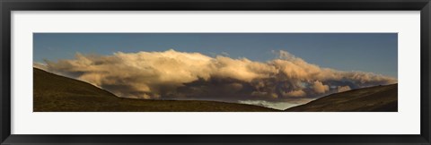 Framed Clouds over a hill Print