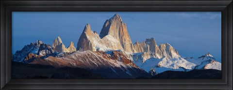Framed Low angle view of mountains, Mt Fitzroy, Argentine Glaciers National Park, Argentina Print