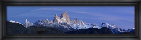 Framed Low angle view of mountains, Mt Fitzroy, Cerro Torre, Argentine Glaciers National Park, Argentina Print