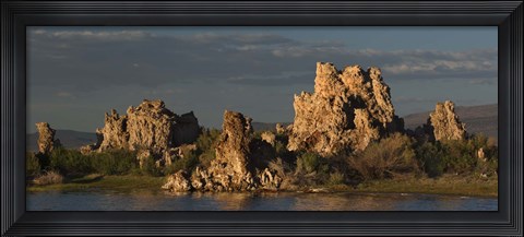 Framed Tufa formations at Mono Lake, California Print