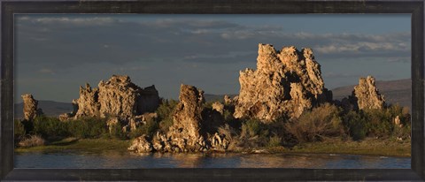 Framed Tufa formations at Mono Lake, California Print