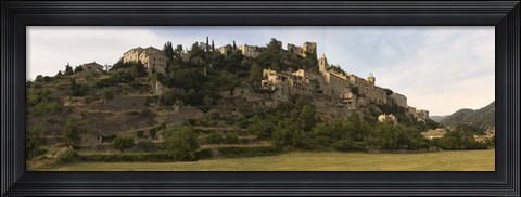 Framed Hilltop town of Montbrun-Les-Bains, Drome, Rhone-Alpes, France Print