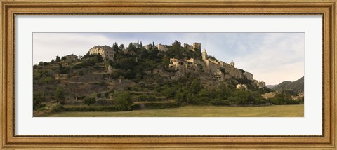 Framed Hilltop town of Montbrun-Les-Bains, Drome, Rhone-Alpes, France Print