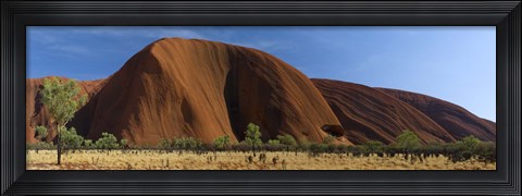 Framed Sandstone rock formations, Uluru, Northern Territory, Australia Print