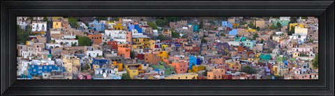 Framed High angle view of buildings in a city, Guanajuato, Mexico Print
