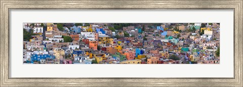 Framed High angle view of buildings in a city, Guanajuato, Mexico Print