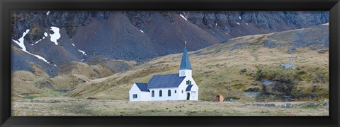 Framed Old whalers church, Grytviken, South Georgia Island Print
