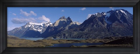 Framed Lake Nordenskjold in Torres Del Paine National Park, Chile Print