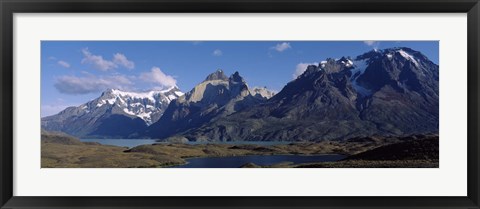 Framed Lake Nordenskjold in Torres Del Paine National Park, Chile Print
