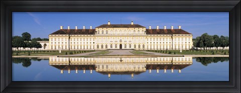 Framed Palace reflecting in water, New Palace Schleissheim, Oberschleissheim, Bavaria, Germany Print