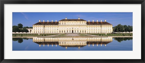 Framed Palace reflecting in water, New Palace Schleissheim, Oberschleissheim, Bavaria, Germany Print