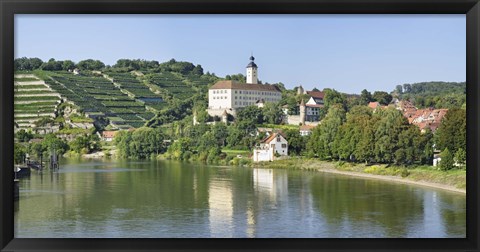 Framed Horneck Castle, Gundelsheim, Neckar River, Baden-Wurttemberg, Germany Print